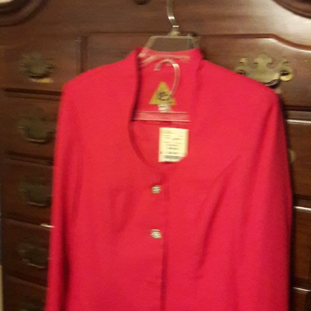 All red suit